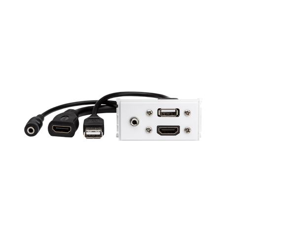 Uttagspanel - HDMI + 3.5mm + USB