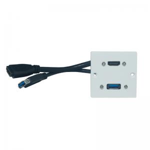Exxact Uttagspanel HDMI + USB