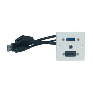Exxact Uttagspanel DisplayPort + 3.5mm + USB