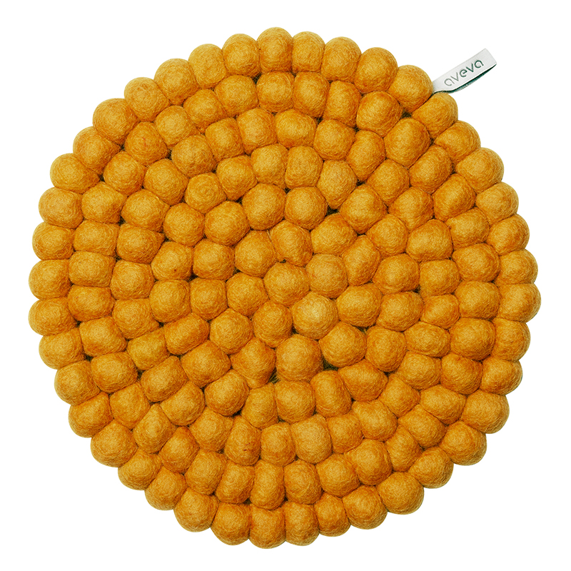 TRIVET, ROUND, L, mustard