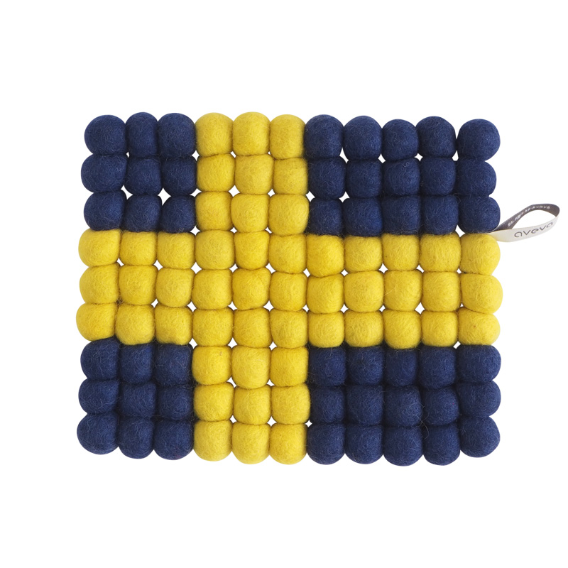 TRIVET, RECT., swedish flag