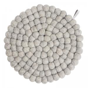 TRIVET, ROUND, L, raw grey