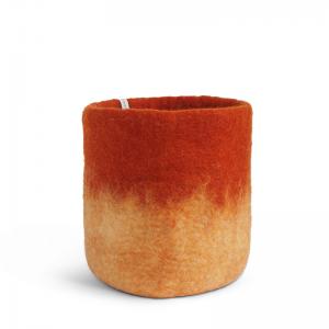 FLOWER POT 18, L, rust