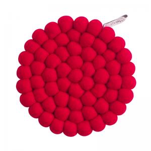 TRIVET, ROUND, red