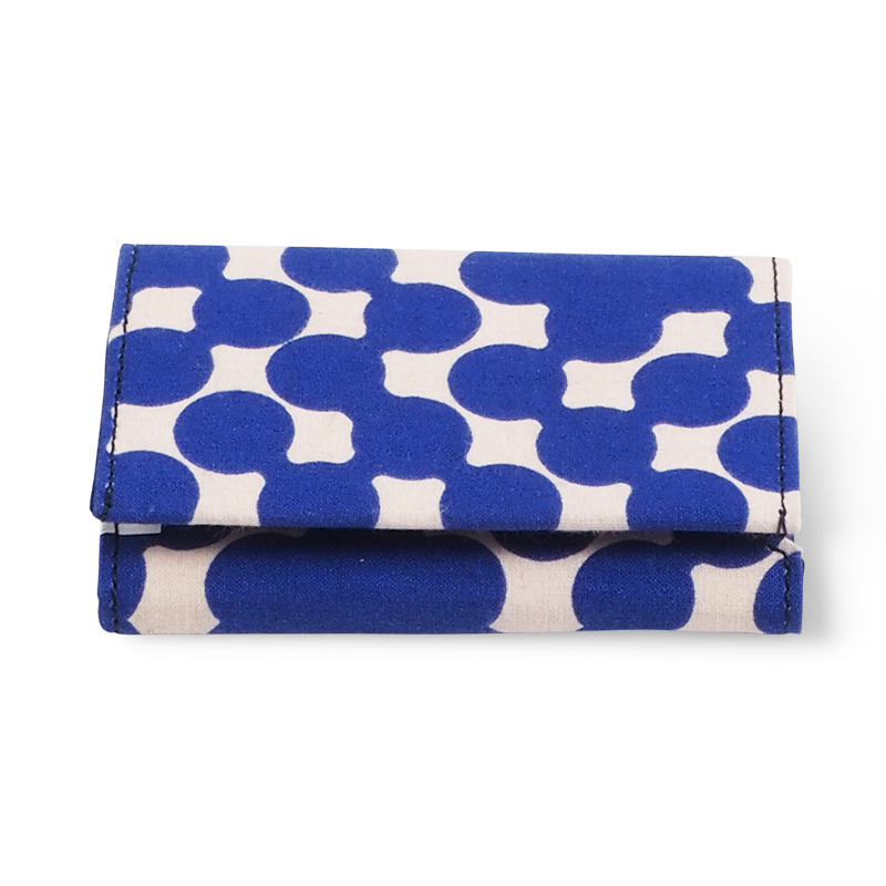 WALLET, FABRIC, blue dot