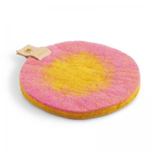 TRIVET, OMBRE, pink-mustard