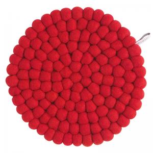 TRIVET, ROUND, L, red