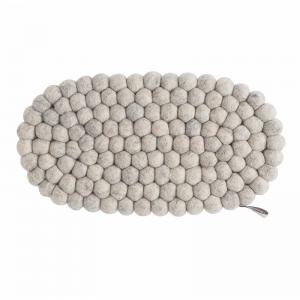 TRIVET, OVAL, raw grey