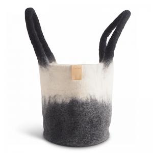 WOOL BAG/BASKET, medium, black