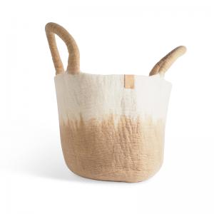 WOOL BASKET, large, sand