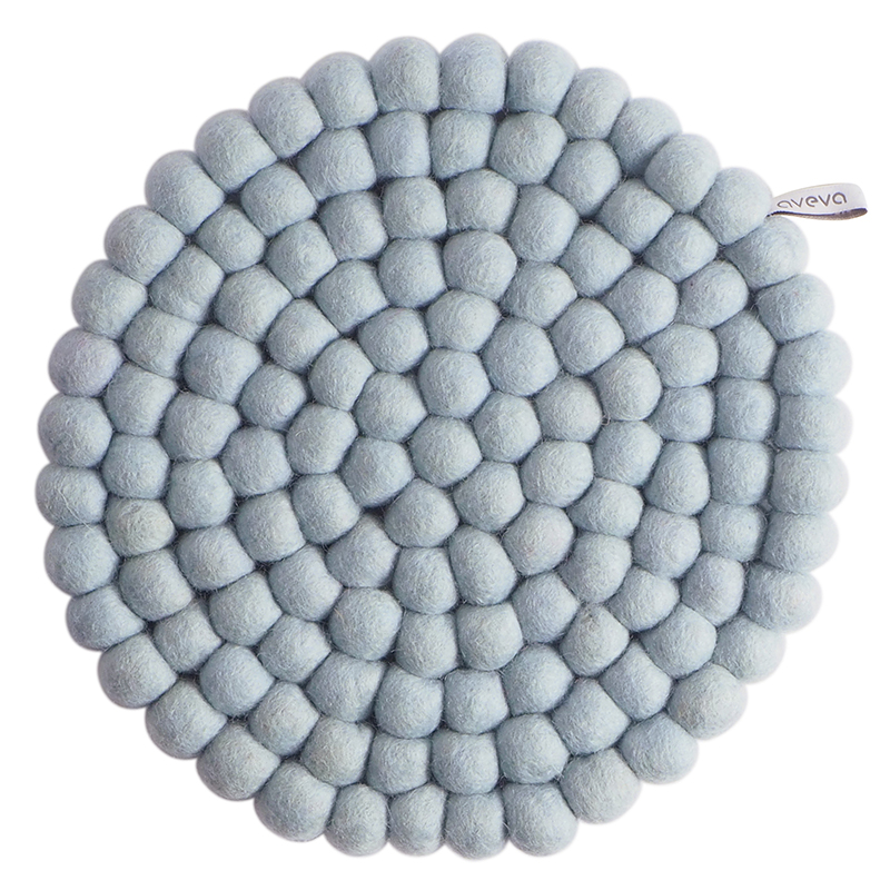 TRIVET, ROUND, L, arctic blue
