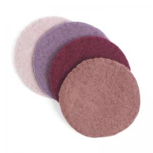 WOOL COASTER, 4-pack, lavender