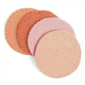 WOOL COASTER, 4-pack, terracotta