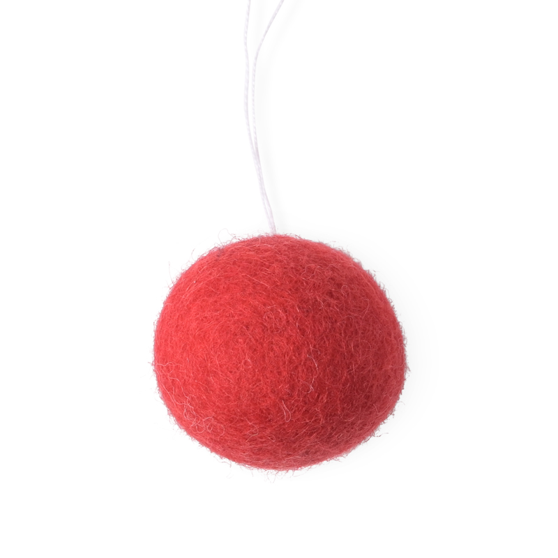 LITTLE HANGINGS, ORNAMENT, solid red