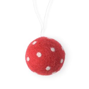 LITTLE HANGINGS, ORNAMENT, red/white-dots