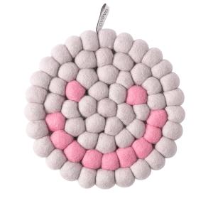 TRIVET, ROUND, SMILEY, blueberry
