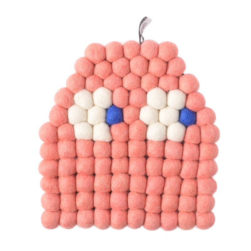 TRIVET, SPOOKY, raspberry