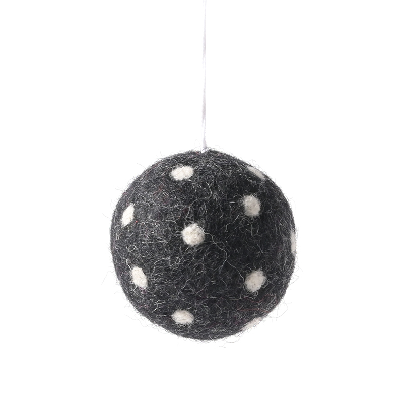 LITTLE HANGINGS, ORNAMENT, raw-black/white-dots