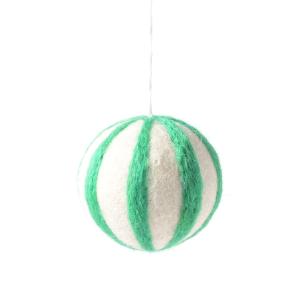 LITTLE HANGINGS, ORNAMENT, POLKA-BALL, green/white