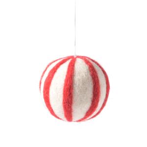 LITTLE HANGINGS, ORNAMENT, POLKA-BALL, red/white