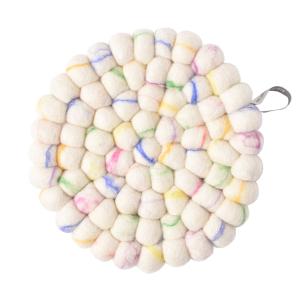 TRIVET, ROUND, MARBLE, glass-marble