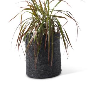 FLOWER POT 24, L, raw-black