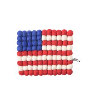 TRIVET, RECT., USA flag