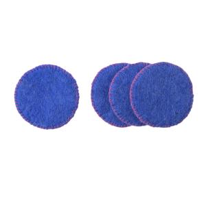 WOOL COASTER, 4-pack, electric-blue