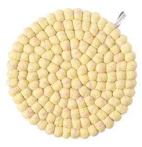 TRIVET, ROUND, L, MARBLE, lemon