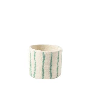 FLOWER POT 25, THIN-STRIPES, green