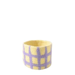 FLOWER POT 25, THICK-CHECKED, lilac