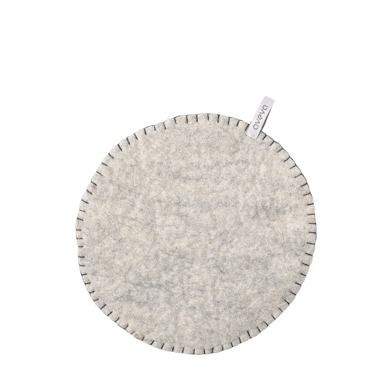 POTHOLDER, ROUND, raw-grey