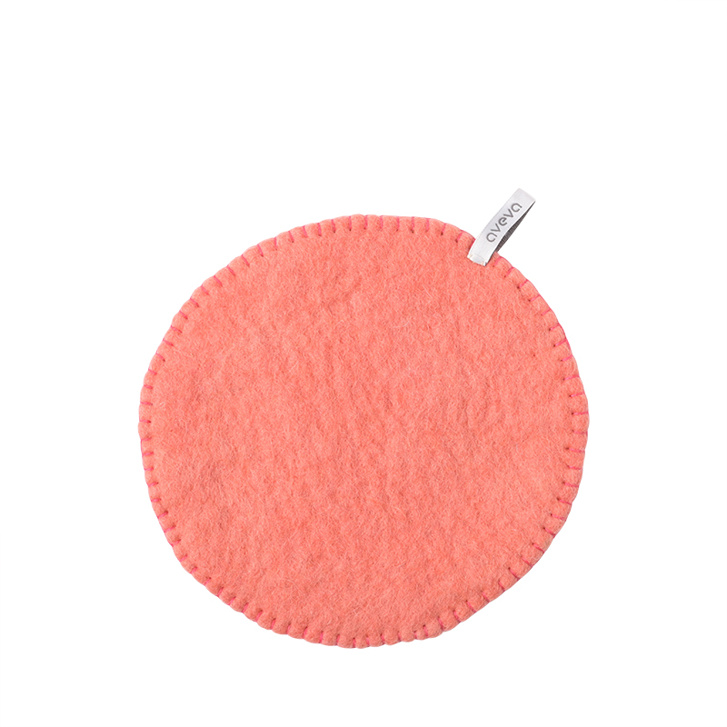 POTHOLDER, ROUND, pink-grape