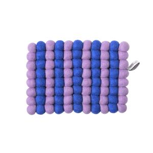 TRIVET, rect., STRIPED, blue-lilac
