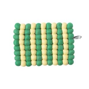 TRIVET, rect., STRIPED, green
