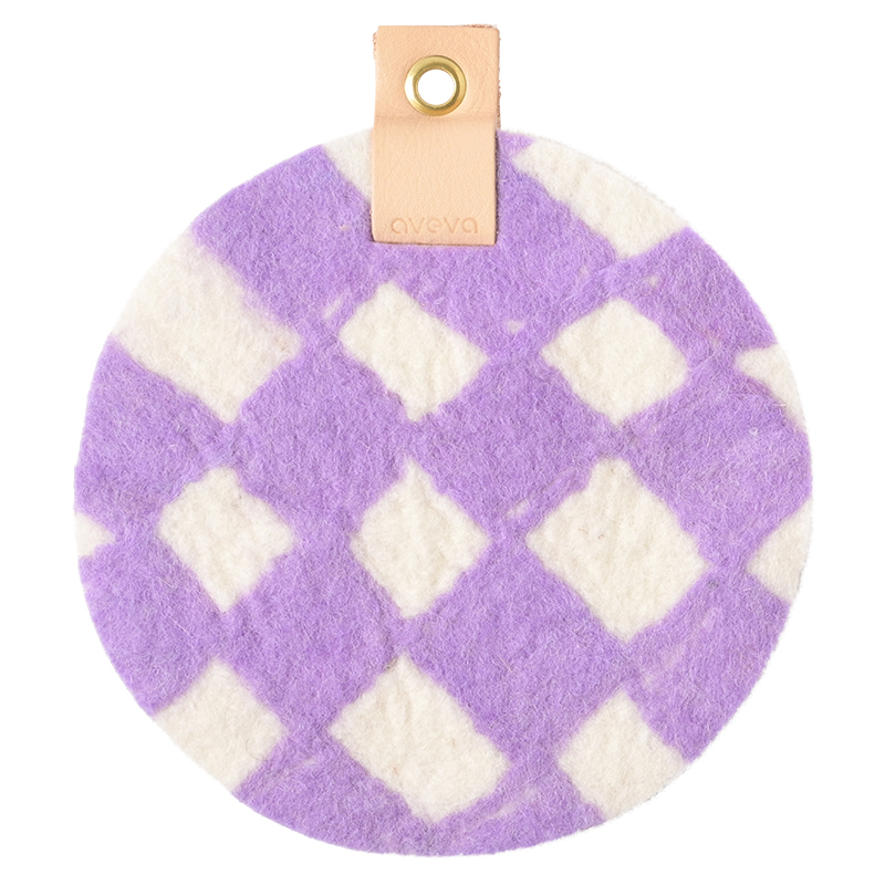 TRIVET, CHECKED, lilac