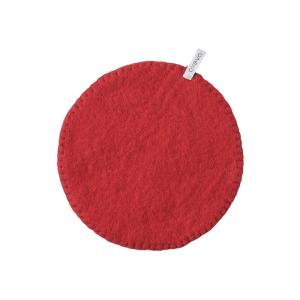 POTHOLDER, ROUND, red
