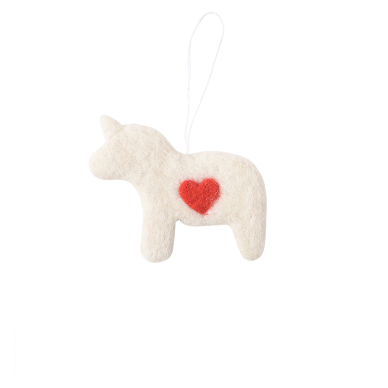 LITTLE HANGINGS, DALA HORSE, white