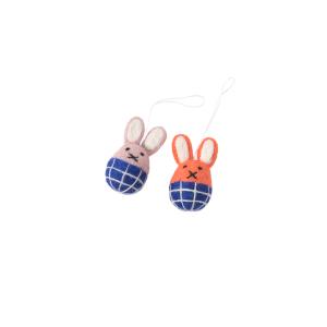 EASTER, 2-pack, bunny, rose-coral