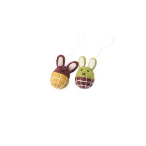 EASTER, 2-pack, bunny, lime-burgundy