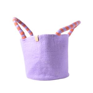 WOOL BASKET, large, lilac