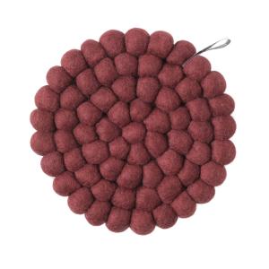 TRIVET, ROUND, burgundy