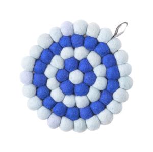 TRIVET, ROUND, blue target