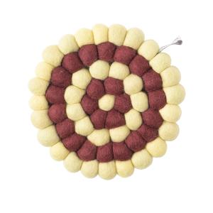 TRIVET, ROUND, burgundy target