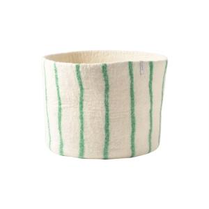 FLOWER POT 25, XL, THIN-STRIPES, green