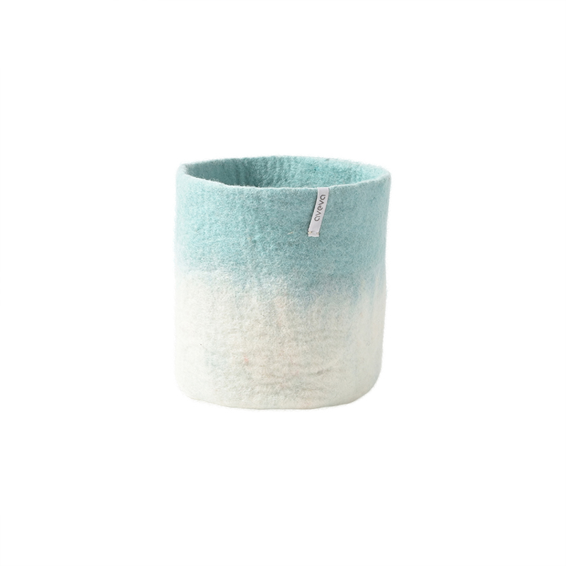 FLOWER POT 18, L, ice blue