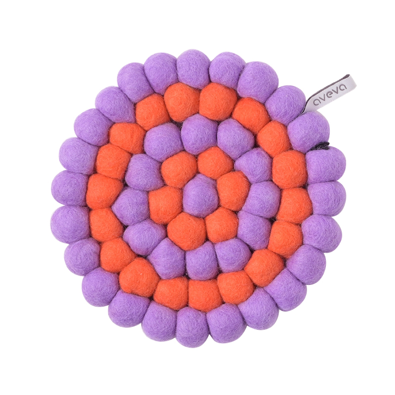 TRIVET, ROUND, coral target