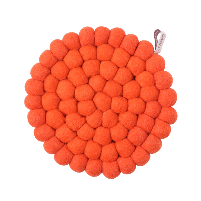 TRIVET, ROUND, coral
