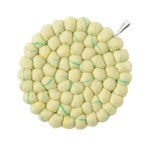 TRIVET, ROUND, L, MARBLE, green