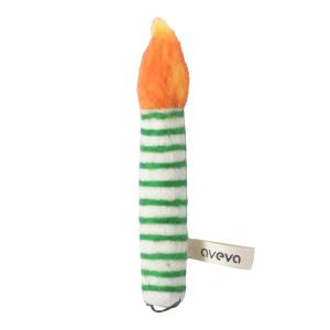 CANDLE STICKS, green-stripes
